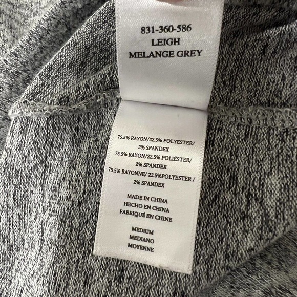 Rails Women's Leigh Melange Gray Lightweight Lace-Up Tie Pullover Sweater - M - Picture 5 of 5